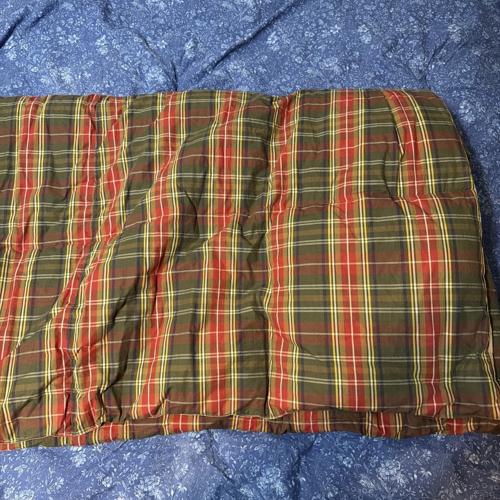 Ralph Lauren Home Queen Plaid Comforter Embroidered EST 1967 Cotton Red Green - Picture 9 of 16